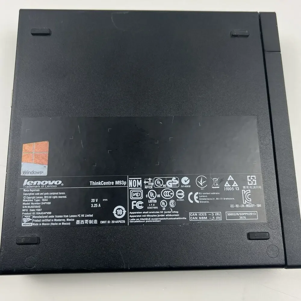 Lenovo ThinkCentre M93p Tiny i3-4785T 8GB RAM 128GB SSD Win11 Pro No WiFi,EDK-18
